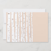 Silver Peony Russet Lite Birch Tree Wedding Kaart (Achterkant)