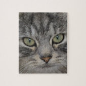 Silver Persian Cat Face Jigzaag Puzzle Legpuzzel (Verticaal)