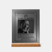 Silver/Personalised Photo - Employee Award Acryl Bord (Voorkant)