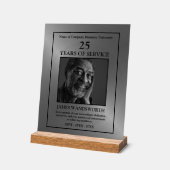 Silver/Personalised Photo - Employee Award Acryl Bord (Hoek)