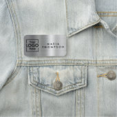 Silver Personalized Business Logo Medewerker Naamplaatje (In situ)