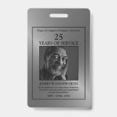 Silver/Personalized Photo - Employee Award Badge (Back)