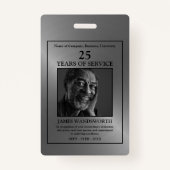 Silver/Personalized Photo - Employee Award Badge (Achterkant)