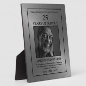 Silver/Personalized Photo - Employee Award Plaque Fotoplaat (Zijkant)