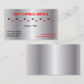 Silver Pest Service Single Sided Visitekaartje (Voorkant / Achterkant)