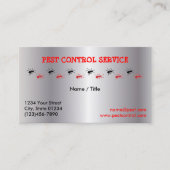 Silver Pest Service Single Sided Visitekaartje (Voorkant)