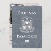 Silver Philippines Passport Save the Date (Voorkant / Achterkant)