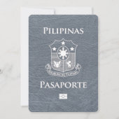 Silver Philippines Passport Save the Date (Voorkant)