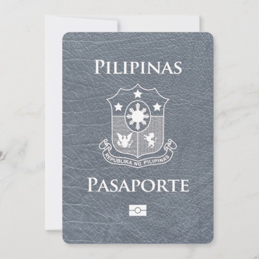 Silver Philippines Passport Save the Date (Voorkant)