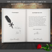 Silver Photo Book Themed Husband Anniversary Kaart