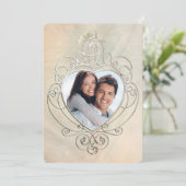 Silver Photo Lijst-uitnodiging Kaart (Staand voorkant)