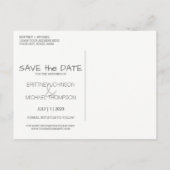Silver Photo Save the Date Briefkaart (Achterkant)