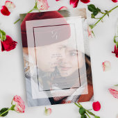 Silver Photo Wedding Vellum Transparency Initialen Folie Uitnodiging