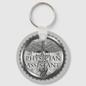 Silver Physician Assistant Sleutelhanger (Voorkant)
