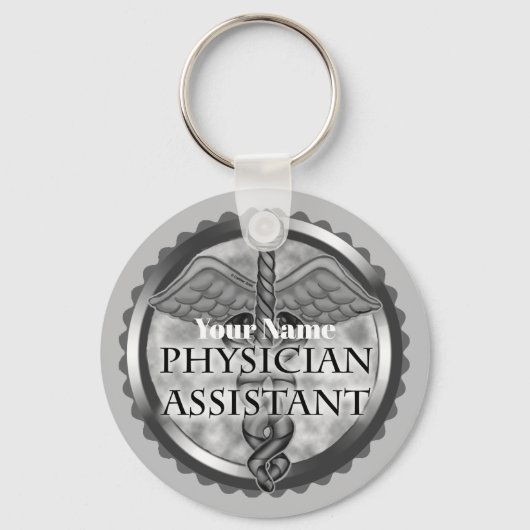 Silver Physician Assistant Sleutelhanger (Voorkant)