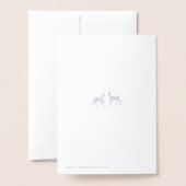 Silver Pine Deer Winter Weduwfoto Hartelijk dank Folie Kaarten (Met envelop)