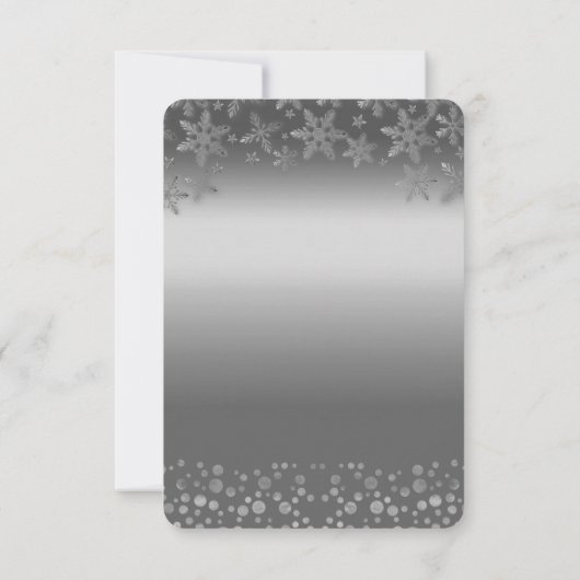 Silver Pine Tree, Stippen Sneeuwvlokken kerstfeest Kaart (Achterkant)