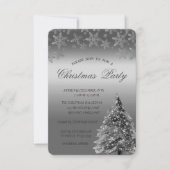 Silver Pine Tree, Stippen Sneeuwvlokken kerstfeest Kaart (Voorkant)