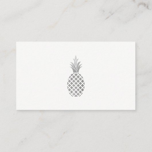 Silver Pineapple Gift Registry Invoegen Kaarten (Achterkant)