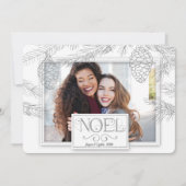 Silver Pines Noel Botanische Foto Feestdagenkaart (Voorkant)