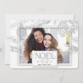 Silver Pines Noel Botanische Foto Feestdagenkaart