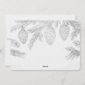 Silver Pines Noel Botanische Foto Feestdagenkaart (Achterkant)