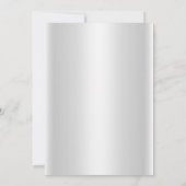 Silver Pink Damask Bow Sweet 16 Uitnodiging (Achterkant)