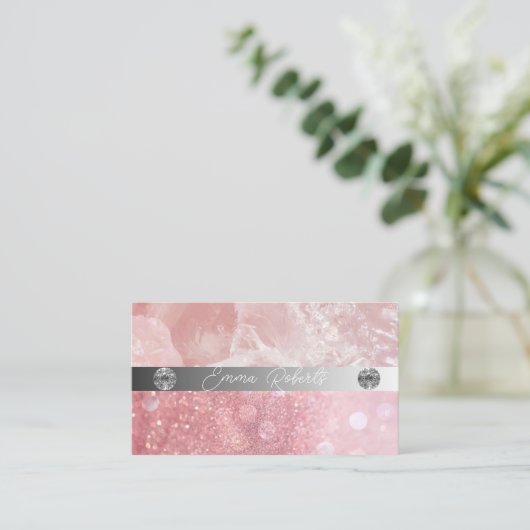 Silver Pink Diamond Coach-Visitekaartje Visitekaartje (Staand voorkant)