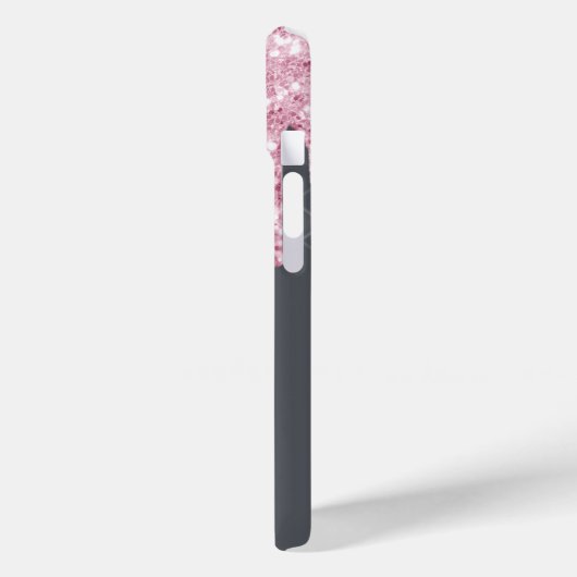 Silver Pink drips bloemennaamscript Case-Mate iPhone Case (Achterkant / Links)