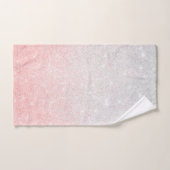 Silver & Pink Glitter Ombre Luxury Design Bad Handdoek (Handdoek)