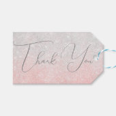 Silver & Pink Glitter Ombre Luxury Design Cadeaulabel (Voorkant (Horizontaal))
