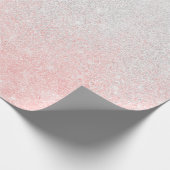 Silver & Pink Glitter Ombre Luxury Design Cadeaupapier (Hoek)