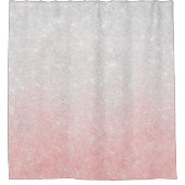 Silver & Pink Glitter Ombre Luxury Design Douchegordijn (Voorkant)