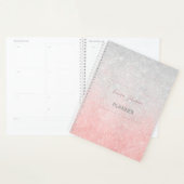 Silver & Pink Glitter Ombre Luxury Design Planner (Display)