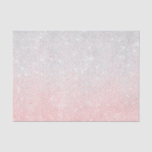 Silver & Pink Glitter Ombre Luxury Design Tissuepapier