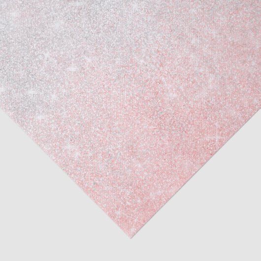 Silver & Pink Glitter Ombre Luxury Design Tissuepapier (Detail)