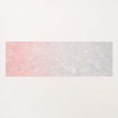 Silver & Pink Glitter Ombre Luxury Design Yogamat (Achterkant (horizontaal))