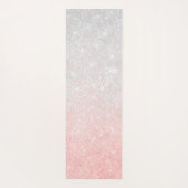 Silver & Pink Glitter Ombre Luxury Design Yogamat (Achterkant)