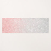 Silver & Pink Glitter Ombre Luxury Design Yogamat (Voorkant (horizontaal))
