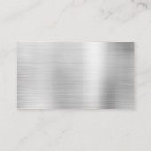 Silver Pink Glitzy Stripes Business name website Visitekaartje (Achterkant)