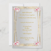SILVER PINK GOLD ELEGANT WEDDING INVITATION KAART (Voorkant)