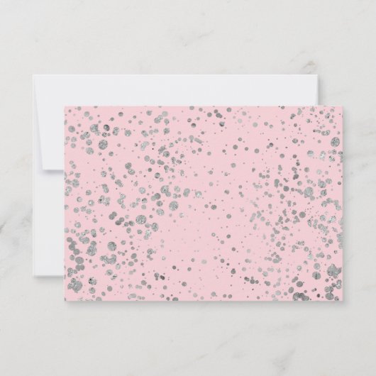 Silver Pink Mis Quince Anos Spanish Response Kaart (Achterkant)