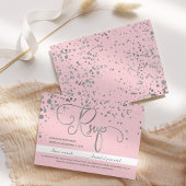 Silver Pink Mis Quince Anos Spanish Response Kaart