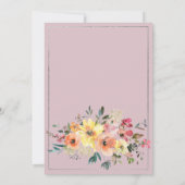 Silver pink orange mint floral theme Thank You Kaart (Achterkant)