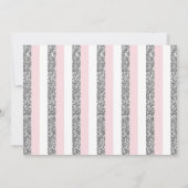 Silver & Pink Twinkle Little Star Verjaardag Uitno Kaart (Achterkant)