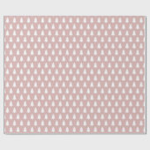 Silver Pink White-kerstboompatroon Cadeaupapier (Vlak)
