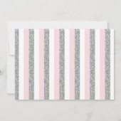 Silver Pink Winter ONEderland Birthday Snowflake Kaart (Achterkant)