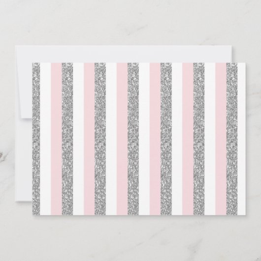 Silver Pink Winter ONEderland Birthday Snowflake Kaart (Achterkant)