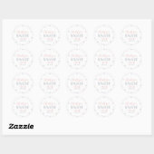 Silver, Pink Winter wonderland Hartelijk dank voor Ronde Sticker (Vel)