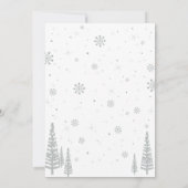 Silver, Pink Winter Wonderland Kinderen Birthday P Kaart (Achterkant)